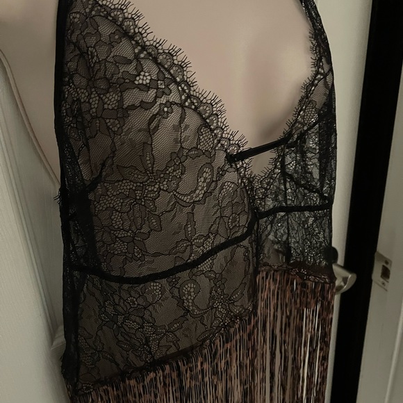 Victoria Secret Lace Babydoll with long fringe in large - Picture 5 of 10